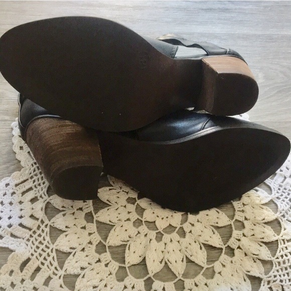 buckle chunky black vegan leather ankle booties - Picture 8 of 8